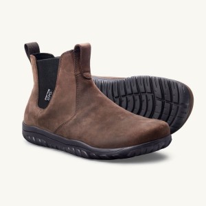 Lems Chelsea Boot Wasserdichte Stiefel Herren Braun | CHFAOTJI