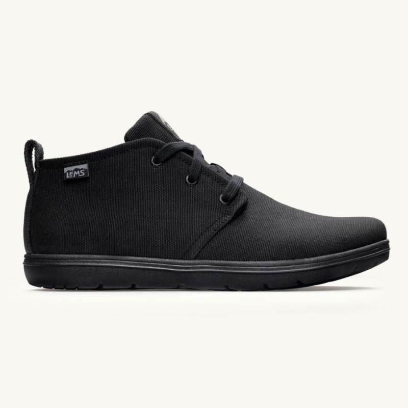 Lems Chukka Canvas Stiefel Damen Schwarz | CHFDSXCL