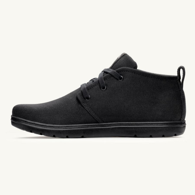 Lems Chukka Canvas Stiefel Damen Schwarz | CHFDSXCL