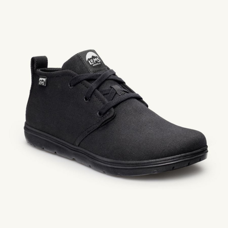 Lems Chukka Canvas Stiefel Damen Schwarz | CHFDSXCL